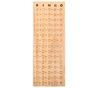 Gogogmee Tabellone Bingo in Legno con Vassoio Porta Palline da Slot per Accessorio Montessori per Giochi di Gruppo per Feste e Serate in Famiglia