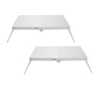 Gogogmee Tavolo Pieghevole da Campeggio in Alluminio Ultraleggero 2 Pezzi Mini Tavolo Portatile per Picnic e Colazione Piano Resistente al Calore Stabile e Compatto per Esterni e Viaggi