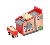 Gogogmee Trenino in Legno con Blocchi e Accessori per Kit e Sicuro Materiale Naturale Leggero e Durevole Regalo