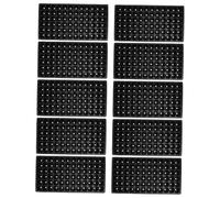 Gogogmee Vassoio per Germogli e Coltivazione da 72 Fori in PVC Resistente, Vassoi di Coltivazione Leggeri Design Poroso per Uso Agricolo e Giardinaggio, Set da 10 Pezzi Nero