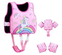 Gogokids Giubbotto di salvataggio per bambini con ali rimovibili e 8 elementi di galleggiamento, aiuto per il nuoto regolabile per bambini da 2 a 6 sì (15 a 30 kg), ali per bambini per piscina e