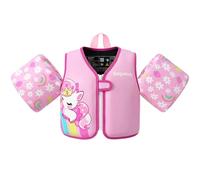 Gogokids Giubbotto di salvataggio per bambini con maniche da nuoto, con due bracciali, per bambini da 2 a 6 anni/15 - 30 kg, perfetto per piscina, lezioni di nuoto e parco acquatico