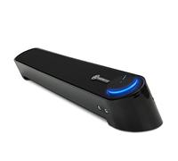 GOgroove Barra di Suono Soundbar Computer USB Altoparlante Subwoofer Passivo con Design Angolato per una Proiezione Potente del Suono, Jack da 3.5mm per Cuffie + Microfono e Controllo Volume