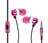 GOgroove Cuffie Intra-Auricolari Ergonomiche con Microfono, Isolamento del Rumore e Acustico Bass per Smartphones, Tablets, MP3 - Apple iPhone, iPad, iPod/Samsung Galaxy/Sony e Altri (Rosa)