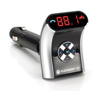 GOgroove FlexSMART X3 Mini trasmettitore FM Bluetooth con chiamate in vivavoce, riproduzione audio e ricarica USB, compatibile con Android, tablet, lettori MP3 e altri dispositivi