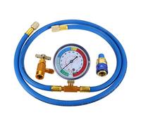 gohantee Kit tubo di ricarica R134a con manometro, kit di misurazione del tubo di ricarica del refrigerante AC, con erogatore di refrigerante autosigillante R-134a a porta R-12/R-22, coppia rapida