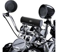 GoHawk Stereo Bluetooth impermeabile per moto, 4 altoparlanti con altoparlanti da 4,5 pollici, amplificatore integrato MP3 lettore musicale sistema audio w/USB e radio, ideale per Harley e ATV