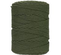 GOHOF Corda macramè 4 mm x 300 m di cotone di alta qualità, corda macramè intrecciata a 4 fili, uno dei materiali più perfetti per l'arte macramè, filo di cotone senza sostanze chimiche (verde oliva)