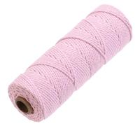 GOHOF Cordoncino macramè da 2 mm x 100 m, cotone macramè di alta qualità, 3 fili, morbido cotone intrecciato, uno dei materiali più perfetti per l'arte macramè, filo di cotone senza sostanze chimiche