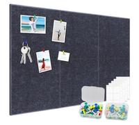 Gohytal 6 grandi bulletin in sughero da parete, 30 x 30 cm, piastrelle da parete in feltro, con 60 spille, per appunti, decorazione da parete per casa, cucina, ufficio, scuola