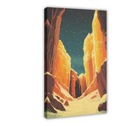 GOIAEGAG Carlsbad Caverns National Park, poster su tela, decorazione per camera da letto, ufficio, stanza, regalo, 50 x 75 cm