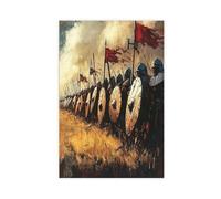 GOIAEGAG Stampa su tela da parete con scudo anglosassone Battle of Hastings 1066, decorazione per camera da letto, ufficio, stanza, regalo, 30 x 45 cm