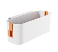 GOIEHIR Scatola di Stoccaggio con Ganci, Organizer Sospeso per Letto con 2 Ganci Rimovibili, Adatto alla Famiglia, Dormitorio, Ufficio, Arancia