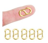 Goiern 5 chiusure a doppia apertura, chiusura per collana e fermagli, in acciaio inox a S, chiusura, gold, L