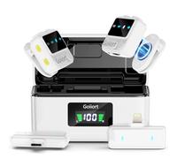Goiiort Microfono lavalier wireless per iPhone: per registrazione video, podcasting e streaming: microfono professionale con riduzione intelligente del rumore, durata della batteria 30 ore, ideale per