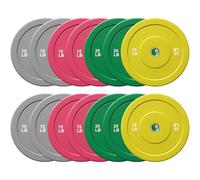 Goimu Set di dischi colorati per pesi olimpici da 5,1 cm, 10/15/25/15,9 kg, set di dischi in gomma per allenamento della forza, casa, palestra, bilancieri, per sollevamento pesi pesanti (confezione da