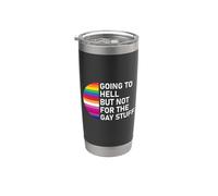 Going to Hell But Not for the Gay Stuff LGBT Funny Pride Bicchiere termico in acciaio inox doppia parete