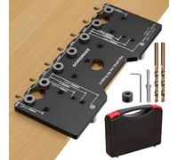 goingmake GOINGMAKE G2 6,35 mm Mensola Pin Jig Lega di Alluminio Guida Trapano per Fori Diritti Strumenti di Lavorazione Del Legno Scaffali Pin Drilling Jig Cabinet Hardware Jig per Scaffali