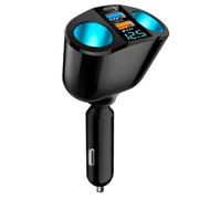 GOINGSKY Sdoppiatore Accendisigari Auto, 120W Presa accendisigari Doppia, QC3.0/PD/2.4A/12V/24V Accendisigari Auto, Accendisigari USB C, Presa USB Accendisigari Adatto per Telefoni Tablet GPS