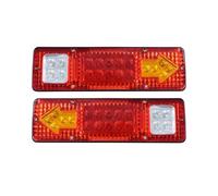 GOINTDJD Auto Luci Posteriori 2 Pezzi Per Camion Autobus Trattori Pick-up E Camper Fanali Posteriori A LED Indicatori Di Direzione Luci Freno Retromarcia Fanali(E)