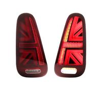 GOINTDJD Auto Luci Posteriori 2PCS Luci Montaggio Per Mini Per Cooper R50 R52 R53 Union Jack Lampade Posteriori Coda/Freno Sequenziale Blink Indicatori Direzione 01-07 Fanali(Red Lens)