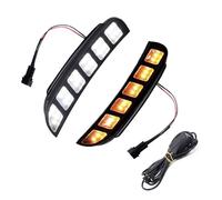 GOINTDJD Lampeggiante Laterali Per Ford Per Explorer 2016 2017 Xenon White LED Luci Diurne Ambra Gruppo Luci Indicatori Di Direzione Sequenziali Namic Segnale Rotazione Dinamico