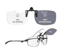 Goiteia Clip fotocromatica su occhiali da sole Uomo Donna-Occhiali da sole apribili clip-on-Facili da indossare e togliere con una sola mano