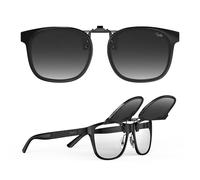 Goiteia Clip on Sunglasses, Occhiali Unisex-Adulto, Nero/Grigio Gradiente, M-6248mm