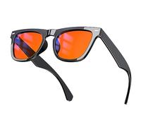 Goiteia Occhiali con blocco Blu al 99,9% color Ambra per un blocco superiore (filtro 99,9% luce Blu), sonno migliore, adatti schermi, giochi, TV, telefoni cellulari