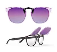 Goiteia Occhiali da sole oversize con clip sopra occhiali da vista, donne e uomini, design alla moda con cornice per nascondere discretamente gli occhiali, facili da indossare e togliere con una sola