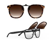 Goiteia Occhiali da sole oversize con clip sopra occhiali da vista, donne e uomini, design alla moda con cornice per nascondere discretamente gli occhiali, facili da indossare e togliere con una sola