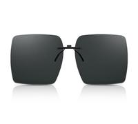 Goiteia Occhiali da sole polarizzati con clip, da uomo e donna, vestibilità compatta, Grigio (ciondolo antracite), 62 * 52mm