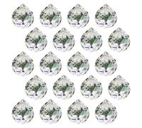 GOIYZTTR 12Pcs Prisma a Sfera in Cristallo Trasparente Acchiappasole Chiaro Pendente Sole Decorazione per Finestre e Giardini (20mm)