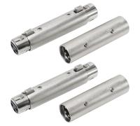 GOIYZTTR 2 Paia Adattatore per Cambio Genere XLR a XLR Adattatore XLR Maschio-Femmina a 3 Pin Adatto per il Collegamento di Microfoni e Mixer