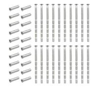 GOIYZTTR 20 Pezzi Kit di Viti M3 per Maniglia Della Viti Maniglie Porta Placcato Nickel Per Fissare le Maniglie Delle Porte