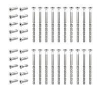 GOIYZTTR 20 Pezzi Kit di Viti M4 per Maniglia Della Viti Maniglie Porta Placcato Nickel Per Fissare le Maniglie Delle Porte