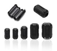 GOIYZTTR 40 Pezzi Ferrite Anello Nucleo Set Clip-on Nero Anello di Ferrite Nuclei RFI EMI Rumore Soppressore Adatto per Cavo di 3,5 mm, 5 mm, 7 mm, 9 mm,13mm