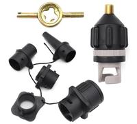 GOIYZTTR Convertitore Pompa Aria, Kit Adattatore per Valvola Dell'aria con Della Valvola Dell'Aria di 4 Norme per Letto Gonfiabil e Stand Up Paddle Board