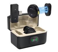 GOIYZTTR Microfoni Wireless Lavalier(2TX+1RX) Mini Microfono con Cancellazione Intelligente del Rumore Plug-and-Play Compatibile con Android e iPhone Adatto per Videoconferenze, Interviste, YouTube