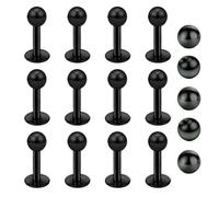 Gojewen Piercing Labbro 16G 4/6/8/10/12mm Argento Oro Nero Piercing Trago Medusa Labret Piercing