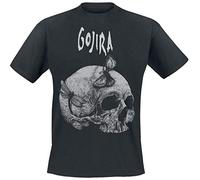 Gojira Moth Skull Uomo T-Shirt Nero L 100% Cotone Regular