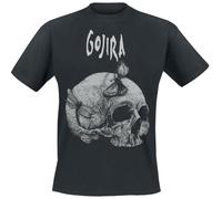 Gojira Moth Skull Uomo T-Shirt Nero XL 100% Cotone (Cotone Biologico) Regular
