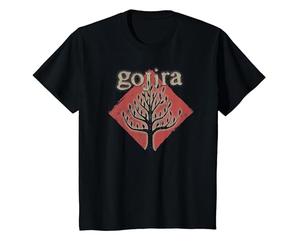 Gojira The Link Single Tree Maglietta, Bambini, Nero, 12 Anni