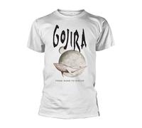 Gojira 'Whale From Mars' (Bianco) Maglietta Ecologico - NUOVO E UFFICIALE