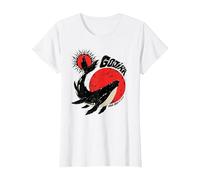 Gojira Whale Sun Moon Maglietta, Donna, Bianco, XS