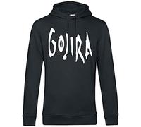 Gojira Woodblock Whales Uomo Felpa con Cappuccio Nero M