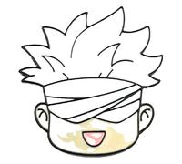 Gojo Satoru Anime Pin | Jujutsu Kaisen | Pulsante Kawaii per abbigliamento, Klein, Metallo non prezioso