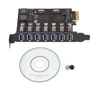 Gokelomg Adattatore Scheda di Espansione PCI-E USB 3.0 7 Porte Adattatore Hub Controller Esterno Extender PCI-E Scheda PCI per Desktop