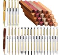 Gokelomg Set di 10 kit di perni a tornio, fabbisogno di progetto, kit di penne sottili da 7 mm con ricarica per torni, kit di avviamento, fai da te