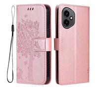 GOKEN Cover Custodia Libro honor 400 - Magnetica Portafoglio in Pelle Sintetica con Calamita Flip Antiurto, Silicone, Slot per Carte e Stand Pieghevole -Oro rosa
